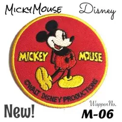 レア　ミッキーマウス　真っ赤な　ミッキーマウス　ワッペン　ディズニー　スタバ