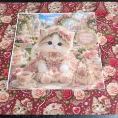 パネル猫ちゃん ハンドメイド ポーチ フルーツ柄 ゆめかわ - メルカリ