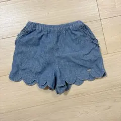 美品✨petit main プティマイン　スカラップハーフパンツ　110cm