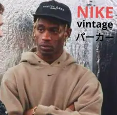超人気☆ナイキ 刺繍センターロゴ パーカー トラヴィス着用 L ブラック NIKE ナイキ × Travis Scott トラヴィス スコット ファイヤー