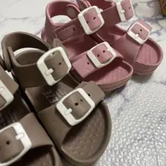 ベビーサンダル ピンク ブラウン まとめ売り13cm 14cm