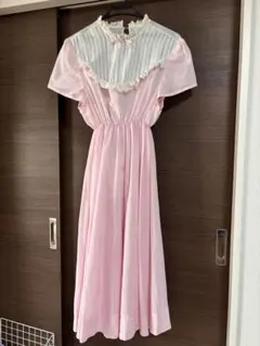 激カワ！古着！80s ピンクギンガムワンピース♡
