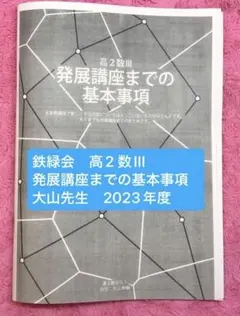 鉄緑会高2数学　おまけ付き 鉄緑会 高2数学内部B テキスト 状態良い 2021 夏期 程逸軒