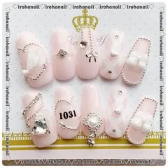 ネイルチップ オーダー受付中 量産型 ワンホン ピンク ちゅるん 清楚系 韓国