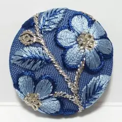 インド刺繍　№3022　青　㊳ミリ