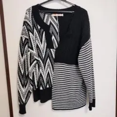 A.I.C. ジグザグ・ストライプ ニット M