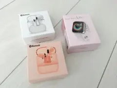 ワイヤレスイヤホン、スマートウォッチセット