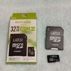 LAZOS 32GB microSDHCカード レシート同封、メーカー保証期限内