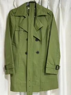 【美品】ZARA BASICオリーブグリーン トレンチコート ベルト付き
