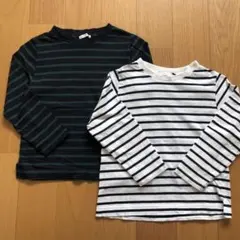 GU ジーユー　ボーダーカットソー　2枚セット　110cm 長袖　Tシャツ