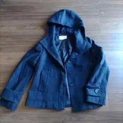 courrèges ネイビー フード付きジャケット