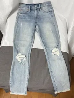 GAP ギャップ ダメージスキニーデニム ライトブルー