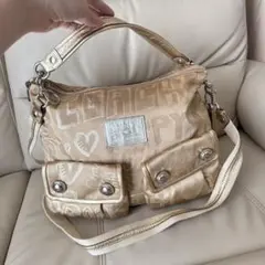 COACH Poppy Double Pocket 2Way Bag Y2K - メルカリ