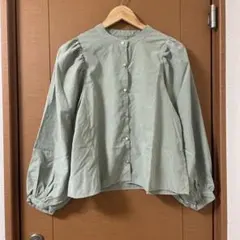 GRL ミントグリーン バルーンスリーブ シャツ