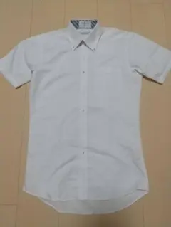 半袖スーパークールノンアイロンシャツ　白ボタンダウン