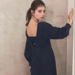 【新品タグ付】Aimeine ループボタンバックオープンワンピース ループボタンバックオープンIラインワンピース｜PETAL ONLINE（ペタル