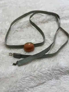 オレンジ石の帯留め・根付