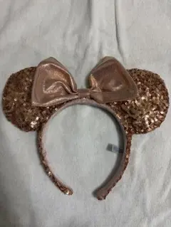 ミッキー耳カチューシャ ゴールド スパンコール