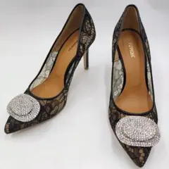 未使用品✨️PIPPICHIC レース ビジュー パンプス ポインテッドトゥ35