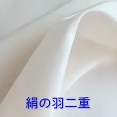 h-03 絹の羽二重生地 白 胴裏布はぎれ　103cm