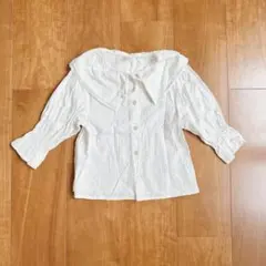 アプレレクール シャツ　ブラウス　ホワイト　100 襟付き　美品