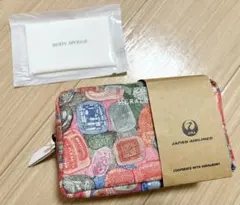 【未開封】 JAL 国際線 ビジネスクラス ポーチ 朱色 / HERALBONY