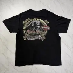 希少デザイン Harley-Davidson スカル Born 骨 フェード L