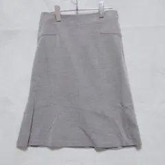 23区 【ウール混】グレー フレアスカート サイドポケット付き S