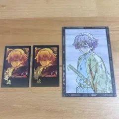 鬼滅の刃　ダイニング　くじ　チェキ風ブロマイド&ポストカード　我妻善逸　3点