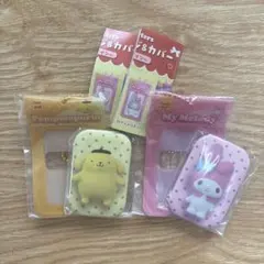 サンリオ　キャラクターズ　スクエア缶バッジ＆カバー