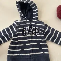 babyGap フード付きトレーナー 90サイズ ネイビー・ホワイトストライプ