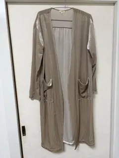 Hushush ベージュ ロングカーディガン