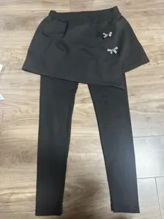A*i様 スカート付きレギンス 黒 リボン パール Mサイズ相当