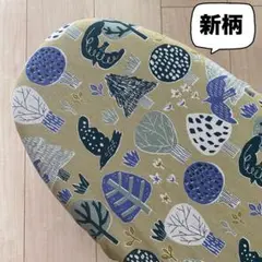 ワンタッチアイロン台カバー　北欧のとり　薄いマスタードベージュ