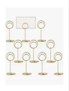 結婚式用　ゴールド 円形席札ホルダー 18個セット