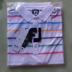 新品‼️FJ ポロシャツ ホワイト ストライプ半袖のサムネイル