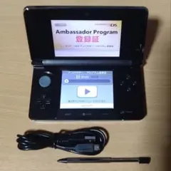ニンテンドー 3DS 黒 コスモブラック 本体 付属品 任天堂　793