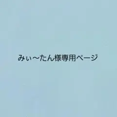 みぃ〜たん様専用ページ
