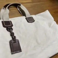 【美品】genten キャンバス レザー トートバッグ