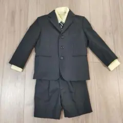 男の子 ストライプ フォーマルスーツ 4点セット　卒園入学式