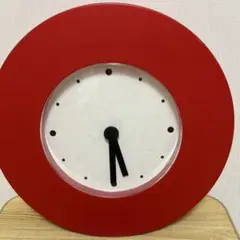 IKEA 赤い円形掛時計