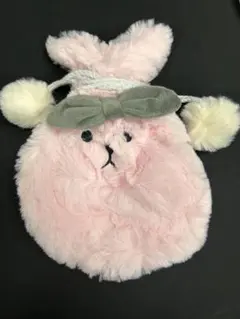 うさぎフワフワ ポーチ 巾着 もふもふ