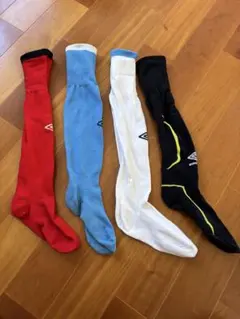 ぽんた様専用　黒のみ　サッカー用ロングソックス 4色セット　25-27