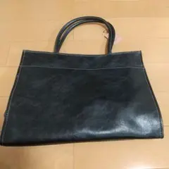 訳ありコムサイズム、レディース、トートバッグ、合革、黒のサムネイル