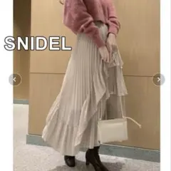 snidel シアー ボリューム プリーツ スカート　IVR