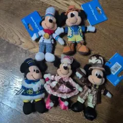 ディズニーリゾート・ミッキーマウス・ぬいぐるみキーチェーン・未使用・セットです♪