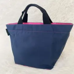 エルベシャプリエ 紫×青 トートバッグ ナイロン製 フランス製 マチ大 