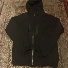 黒 フード付きナイロンジャケット