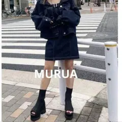 MURUA 厚底サンダル 厚底ブーツ ストリート モード Y2Kブラックのサムネイル