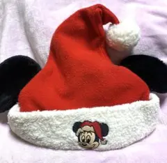 ディズニーランド　当時物　耳付きサンタ帽　ミッキーマウス　レトロ　ファンキャップ